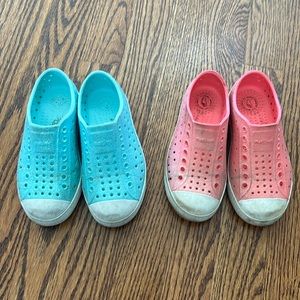 2 pairs of Native shoes